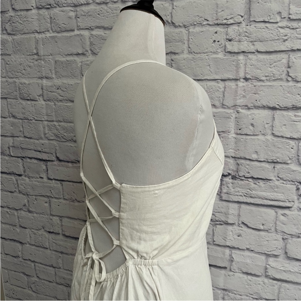 A new day white tie back sundress - Picture 2 of 5